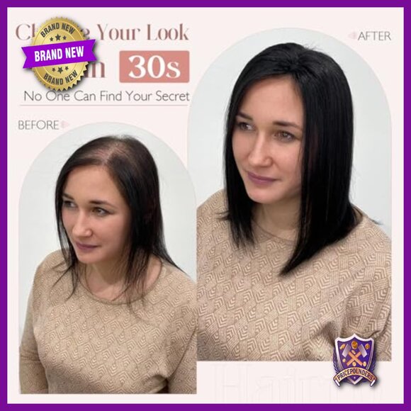 Human Hair Topper Silk Base 3.94x4.72 Inches for Thinning Hair - Picture 2 of 6